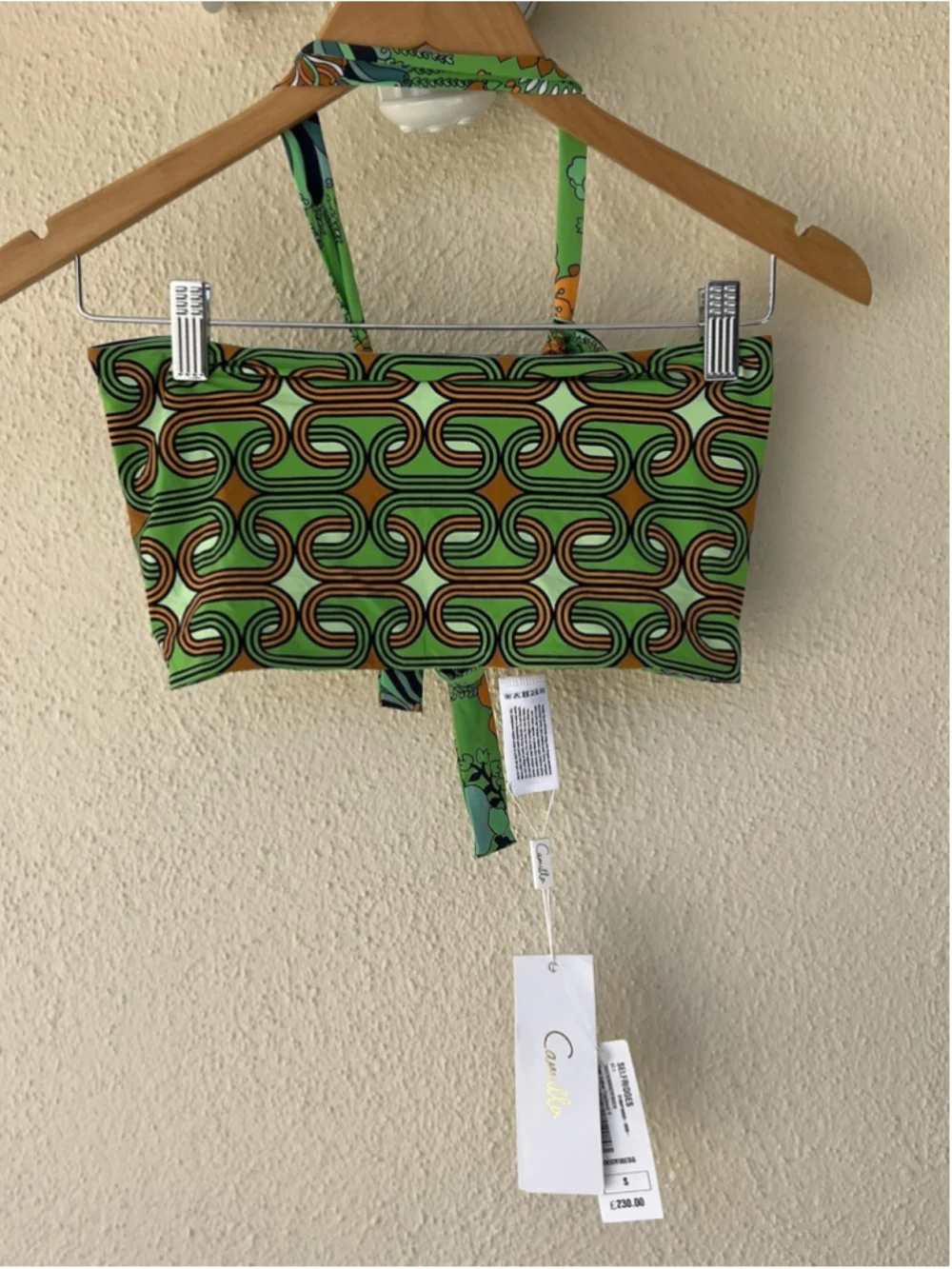 NEW CAMILLA Good Vibes Generation Halter Cropped Top Reversible Women’s Size 6 S - Picture 7 of 9